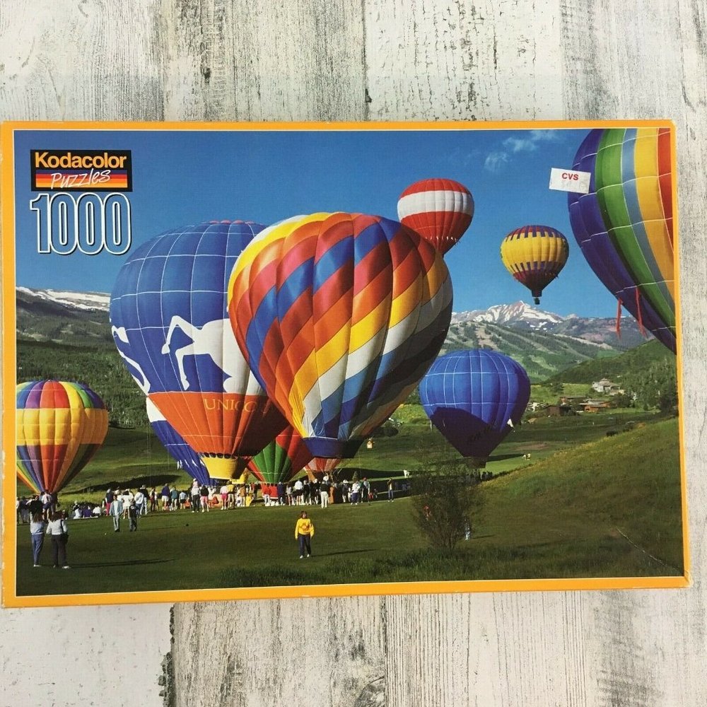 Kodacolor Puzzle Hot Air Balloons 1000 Piece Vintage Englewood Colorado